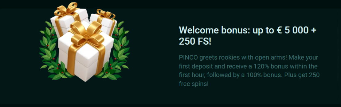welcome bonus pinco